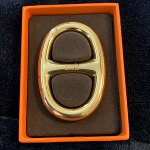 Hermès Chaine D’ancre Scarf Ring Permabrass